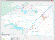Hot Spring Wall Map Premium Style